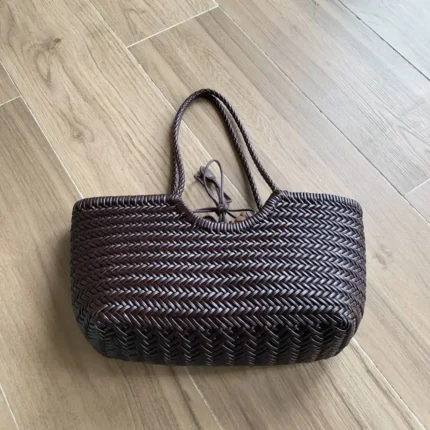 2025 Luxury Braided Cow Leather Tote Bag Large Capacity Women's Handbag Autumn/Winter Fashion Lady's Designer Shoulder Bag